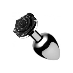 Black Rose Butt Plug - Small - Black acquista online su Porky's Store