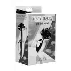 Black Rose Butt Plug - Small - Black acquista online su Porky's Store 2