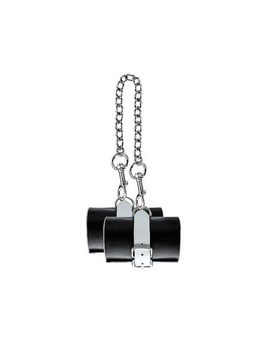 Leather Black and White Hand or Leg Cuff acquista online su Porky's Store