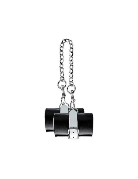 Leather Black and White Hand or Leg Cuff acquista online su Porky's Store