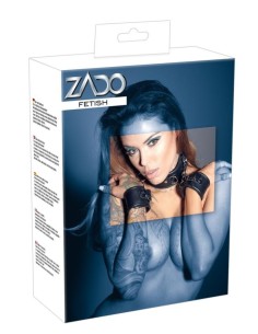 Leather collar and handcuffs