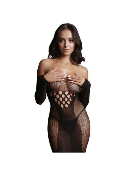 Long Sleeved Mini Dress- Black - One Si acquista online su Porky's Store