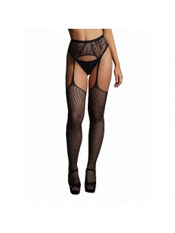 Fishnet and lace garterbelt...