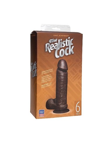 The Realistic Cock - 6 Inch - Black