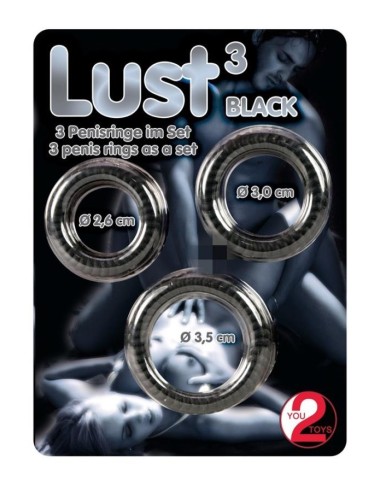 Lust 3 Cock Rings black