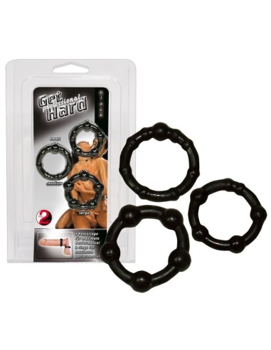 Cock Rings Set "Get Hard" schw