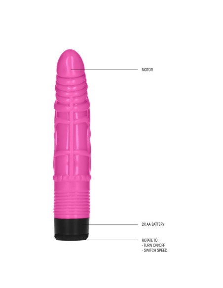 8 Inch Slight Realistic Dildo Vibe-Pink acquista online su Porky's Store