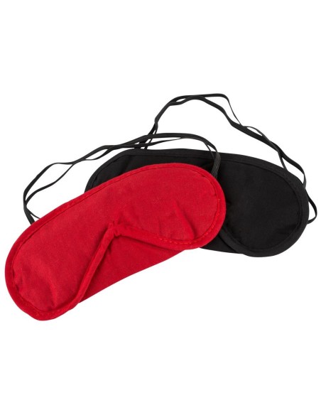 Blindfold Set pack of 2 red/bl