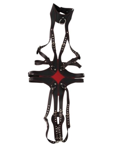 Leather Harness red SM