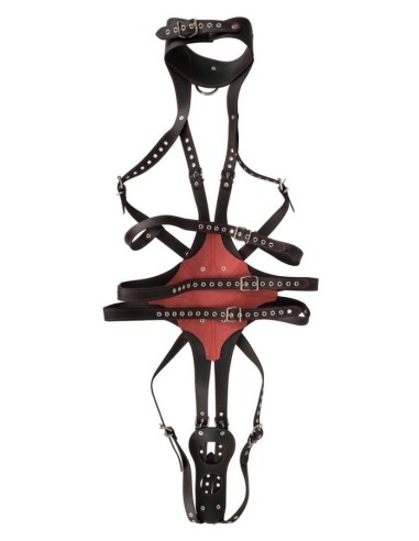 Leather Harness red SM