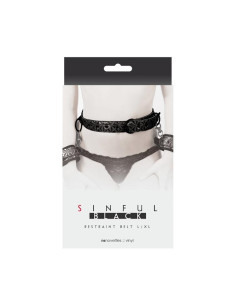 Sinful - Restraint Belt L/XL - Black acquista online su Porky's Store 2