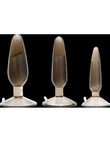 Butt Plugs 3 pcs. Jelly Smoke