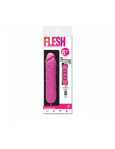 Flesh Silicone USB Vibe ca. 17 cm Pink