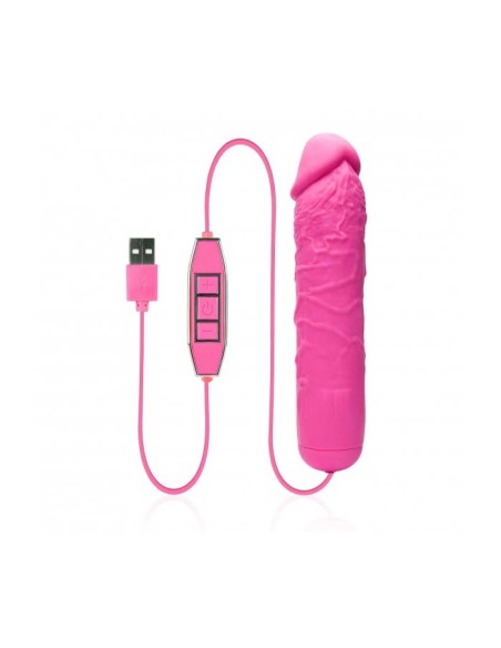 Flesh Silicone USB Vibe ca. 17 cm Pink