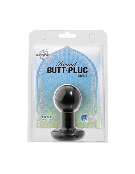 DOC JOHNSON ROUND BUTT-PLUG SMALL BLACK