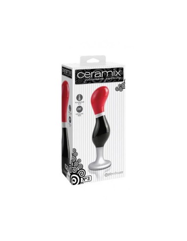Pipedream Ceramix No.3 Butt Plug black/r