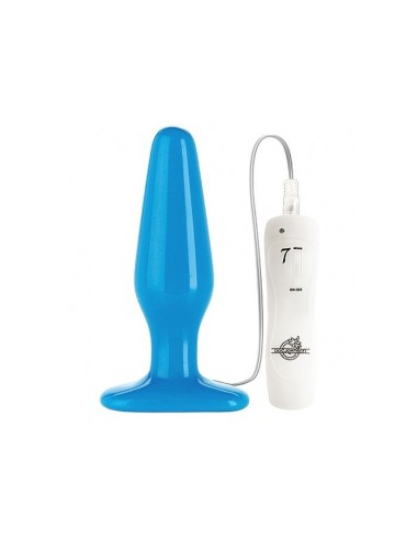 Vibrating Anal Plug - Thick - Blue