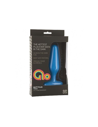 Vibrating Anal Plug - Thick - Blue