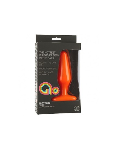 Vibrating Anal Plug - Thick - Orange