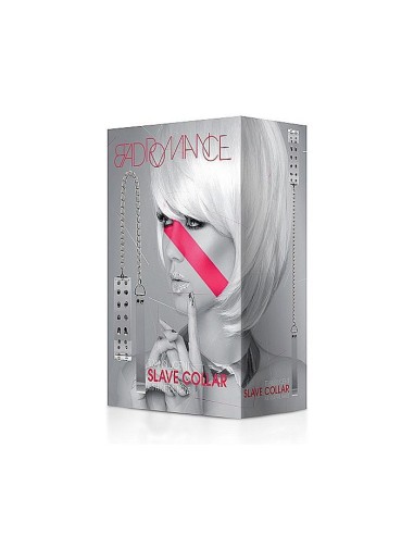 White Translucent Slave Collar with Meta