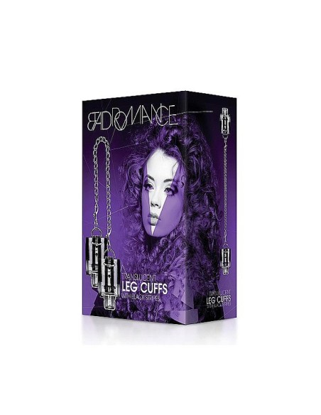 Black Translucent Leg Cuffs with Black S