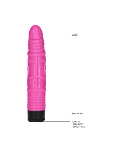 8 Inch Slight Realistic Dildo Vibe-Pink