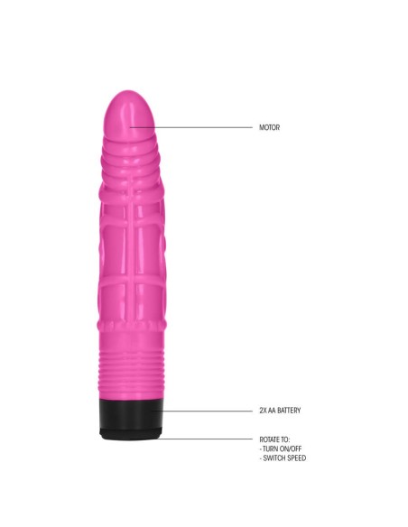 8 Inch Slight Realistic Dildo Vibe-Pink