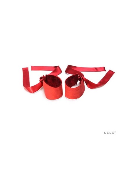 ETHEREA SILK CUFFS RED