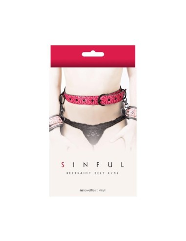 Sinful - Restraint Belt L/XL - Pink