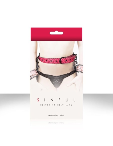 Sinful - Restraint Belt L/XL - Pink
