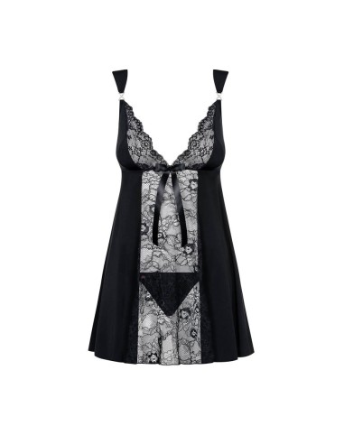 Charmea babydoll & thong  black