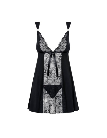 Charmea babydoll & thong  black