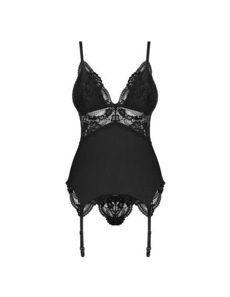 810-COR corset and thong  black