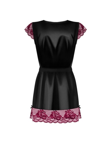 842-PEI-1 peignoir & thong  black