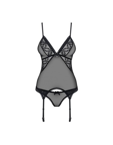 837-COR-1 corset & thong  black