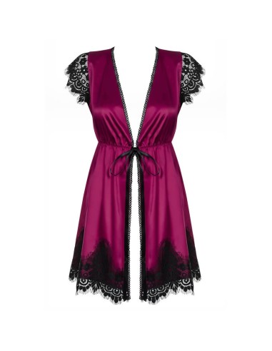 861-PEI-5 peignoir & thong  pink