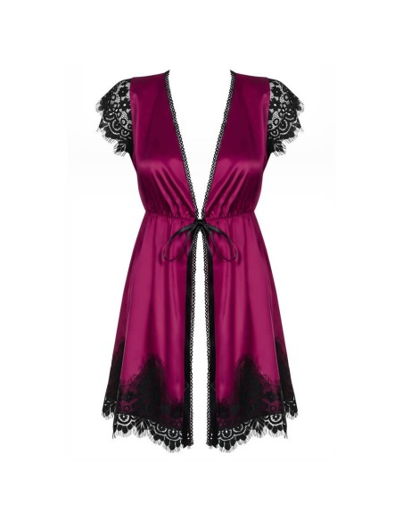 861-PEI-5 peignoir & thong  pink