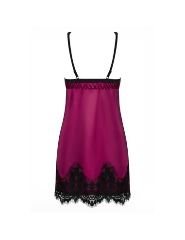 861-CHE-5 chemise & thong  pink