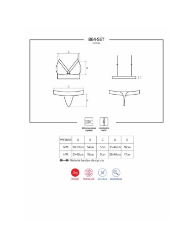 864-SET-1 set 2-pcs  black