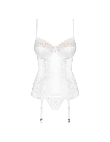 871-COR-2 corset & thong  white