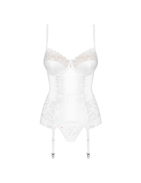 871-COR-2 corset & thong  white