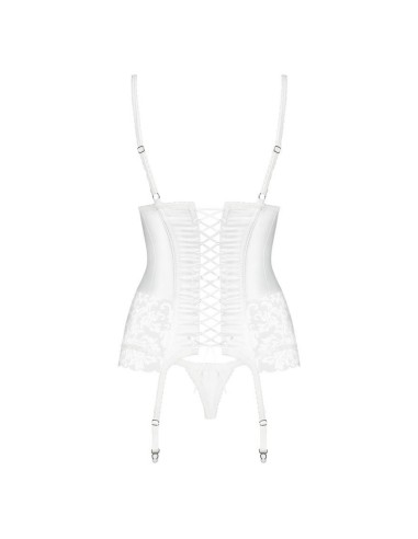 871-COR-2 corset & thong  white
