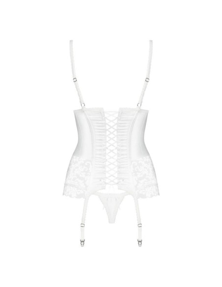 871-COR-2 corset & thong  white