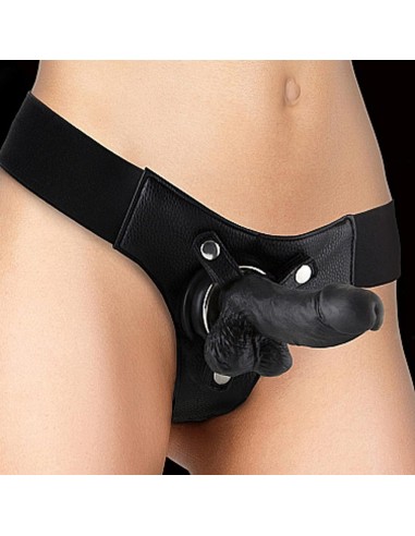Realistic - 6 Inch - Strap-On - Black