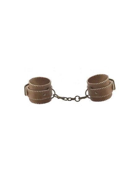 Leather Hand Cuffs - Brown