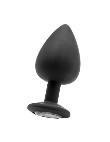 Extra Large Diamond Butt Plug - Black