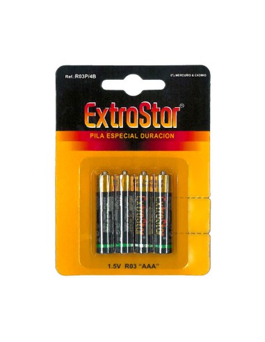 Batterie 1.5V AAA Size 4 pezzi EXTRASTAR