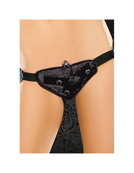 Vibrating Harness - Black