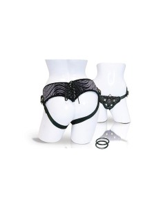 Vibrating Corsette Harness - Black