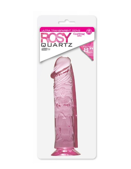 QUARTZ ROSY 8INCH PVC DONG PINK